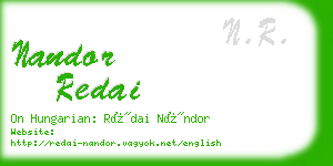 nandor redai business card